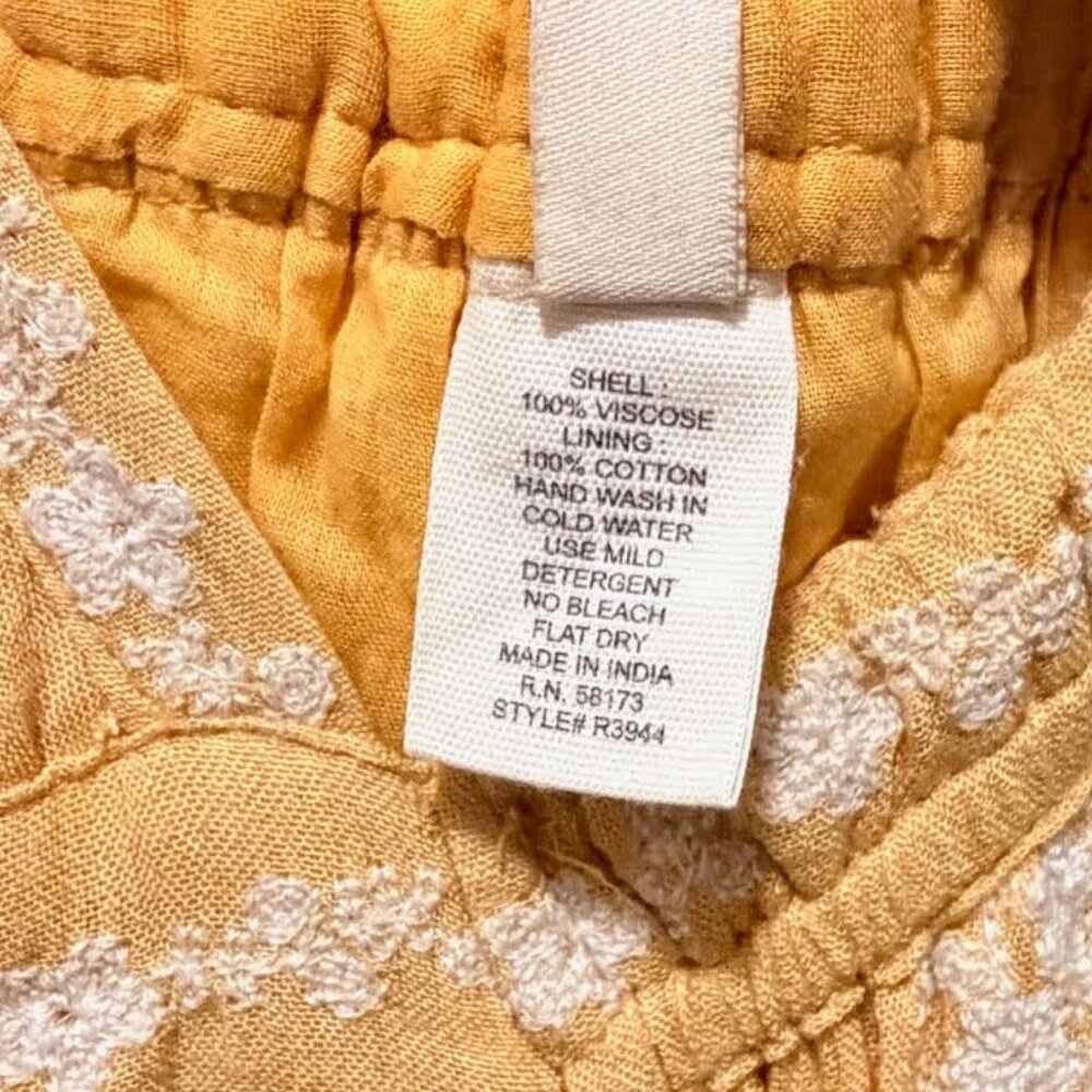 Anthropologie Raga Summerland Cross Back Boho Maxi Dress Marigold Yellow size S - Picture 5 of 5